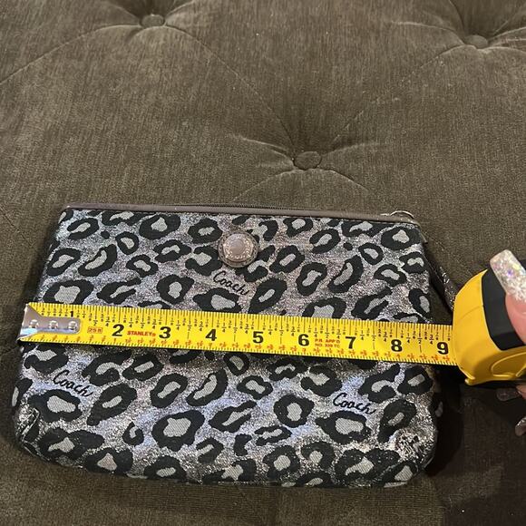 Coach clutch metallic leopard / bag insert - NWOT